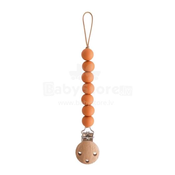 Mushie Silicone Pacifier Clip Halo Art.2120042 Clementine Держатель для пустышки