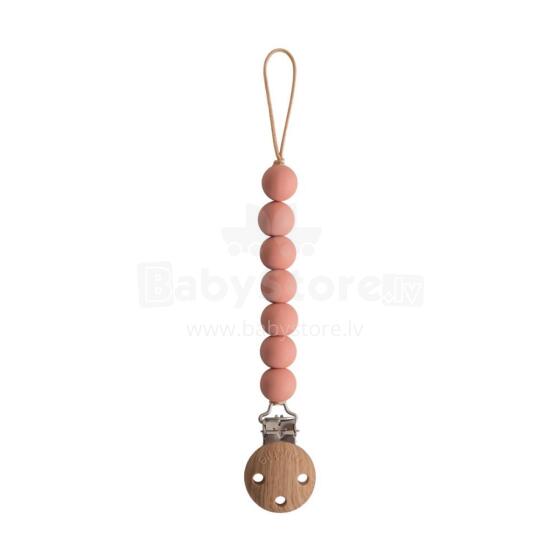 Mushie Silicone Pacifier Clip Halo Art.2120146 Powder  Держатель для пустышки