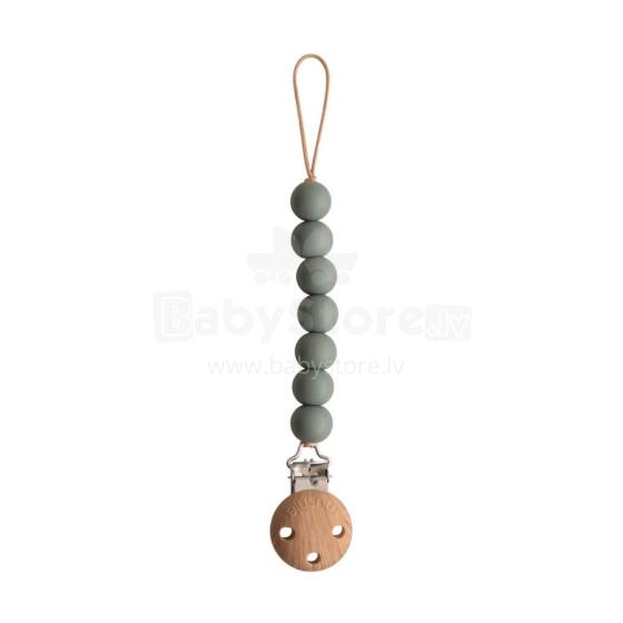 Mushie Silicone Pacifier Clip Halo Art.2120069 Dried Māneklīša ķēde (Knupja turētājs) ar klipsi