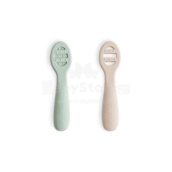 Mushie Silicone First Spoon Art.101627 Ложечка мягкая силиконовая (2шт.)