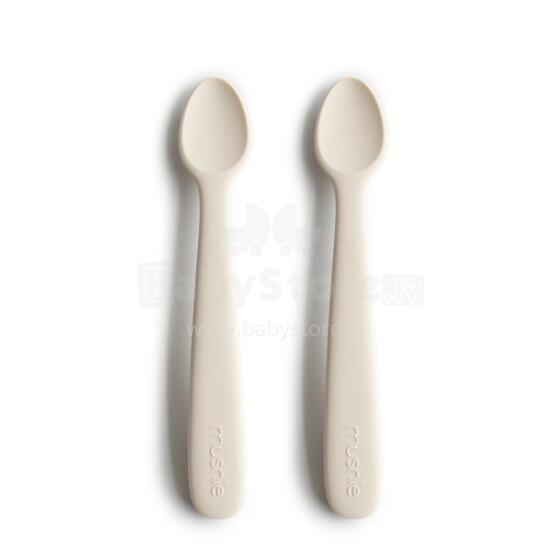 Mushie Silicone Feeding Spoon Art.2360094 Mīkstā silikona karote(2 gab.)