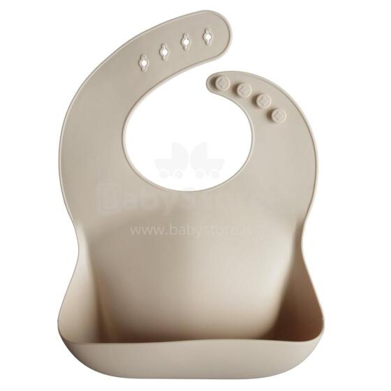 Mushie Silicone Bib Art.2500182 Sand  Baby bib made of 100% high quality silicone