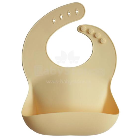 Mushie Silicone Bib Art.2500198 Yellow  Детский слюнявчик из 100% высококачественного силикона