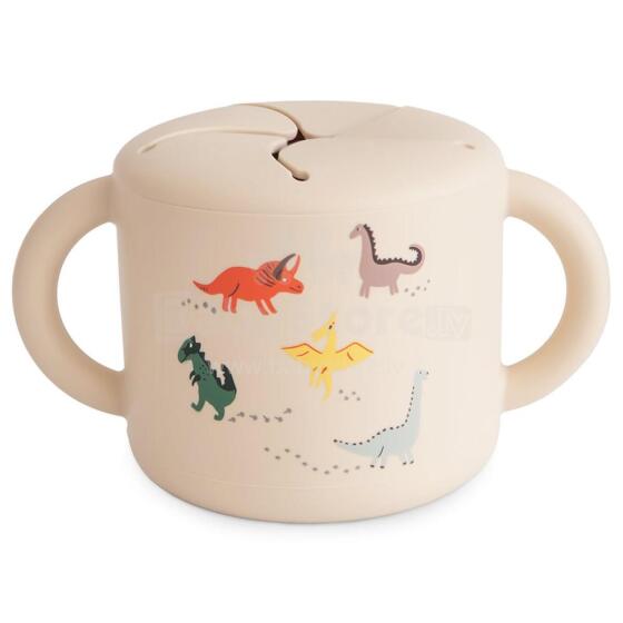 Mushie Snack Cup Silicone  Art.102089  Silikona konteiners ar vāku Click Lock.