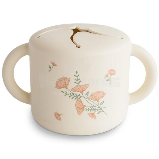 Mushie Snack Cup Silicone  Art.101739  Silikona konteiners ar vāku Click Lock.