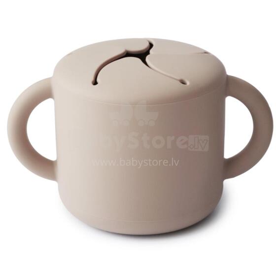 Mushie Snack Cup Silicone  Art.2340182  Silikona konteiners ar vāku Click Lock.