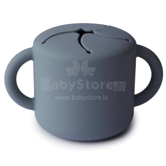 Mushie Snack Cup Silicone  Art.2340203 Силиконовый контейнер  с крышкой Click Lock.