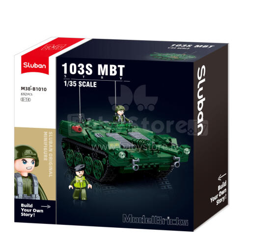 Sluban konstruktors, kaujas tanks Stridsvagn 103, 692 det.