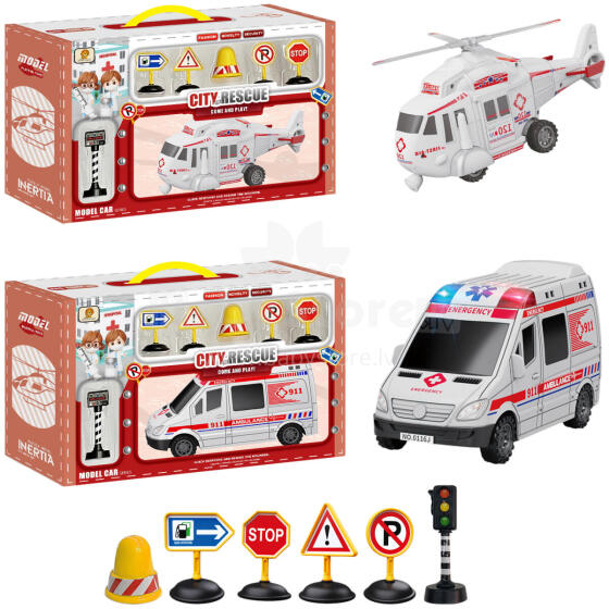 AUTO AMBULANS / HELIKOPTER ZE ZNAKAMI