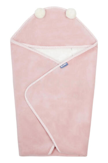 CARRY COT SWADDLE PLUSH BLANKET RAM 75X75 PINK