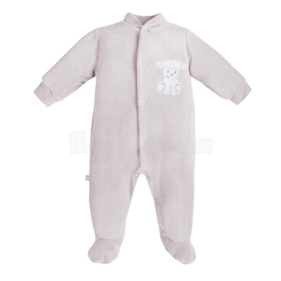 EWA 930033 NEWBORN Velour Romper Gray 56