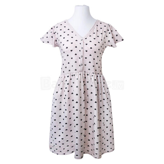 EWA 978596 LINDA Maternity Shirt with Hearts Beige XL