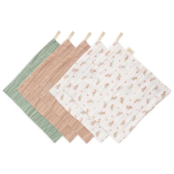Mushie Muslin Cotton Washcloth Art.101579 Augstākās kvalitātes muslina  autiņš sejai, 5 gb. (27,9 x 27,9  cm)