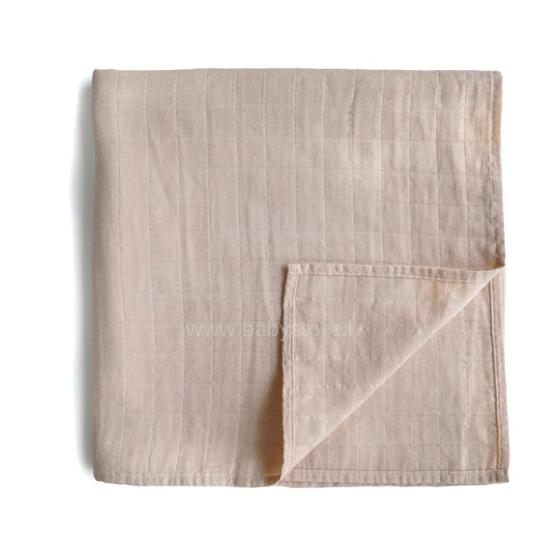 Mushie Muslin Swaddle Art.2200019 Blush Augstākās kvalitātes muslina  autiņš  (120 cm x 120  cm)