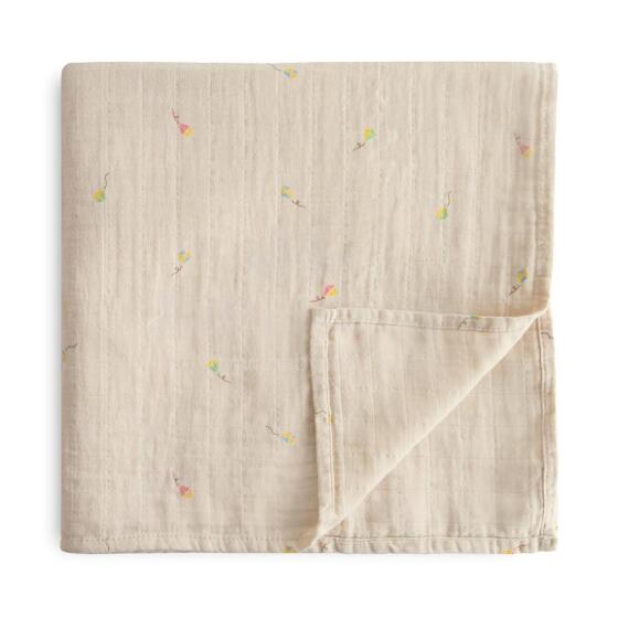 Mushie Muslin Swaddle Art.101933 Kites Augstākās kvalitātes muslina  autiņš  (120 cm x 120  cm)