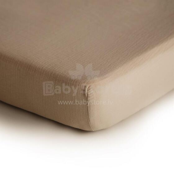 Mushie Crib Cotton Sheet  Art.2216075 Fog Palags ar gumiju 40x100cm
