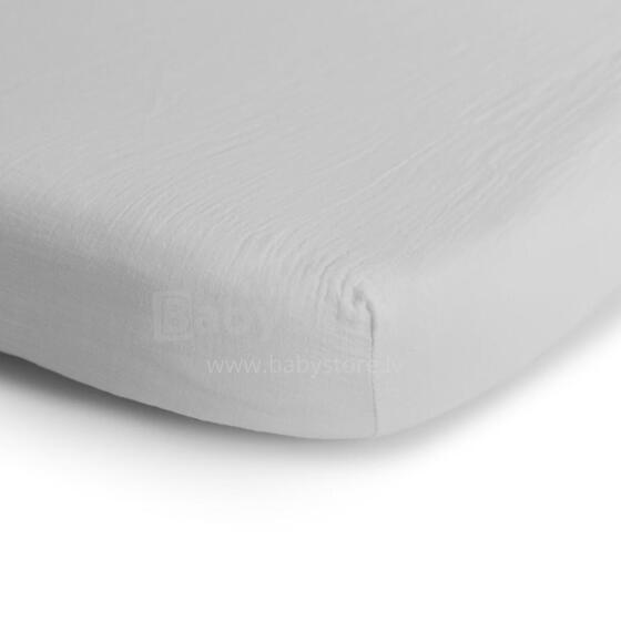 Mushie Crib Cotton Sheet  Art.2216215 White Palags ar gumiju 40x100cm