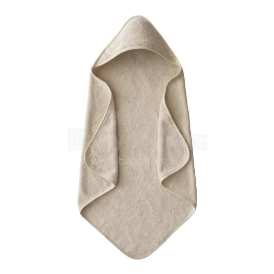 Mushie Bath Towel  Art.2940075 Fog   Детское Полотенце после купания с капюшоном 80x80см