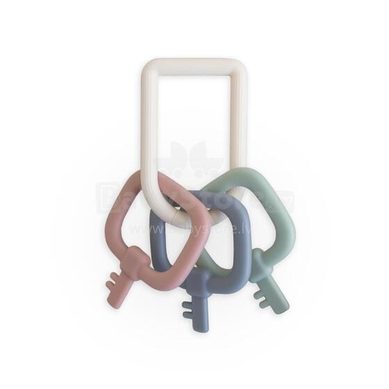Mushie Key Art.101925 rattle (100% natural)