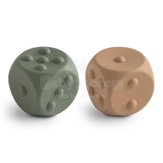 Mushie Dice Press Toy Art.100219 Силиконовая погремушка для моторики (100% натуральная)
