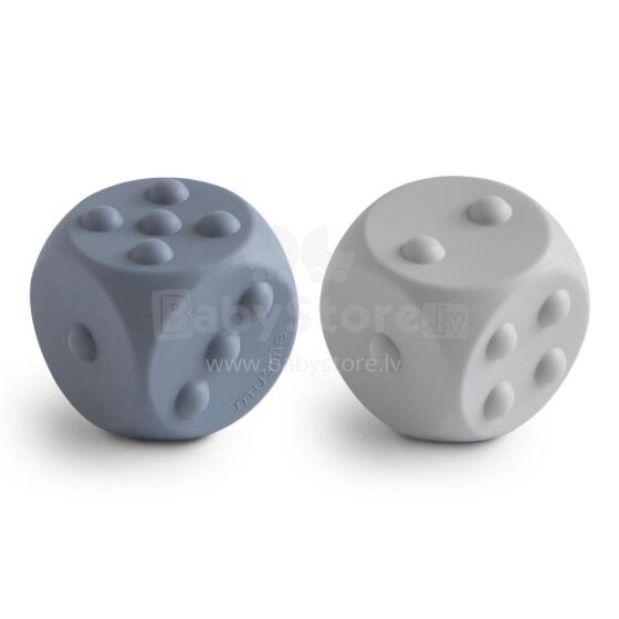 Mushie Dice Press Toy Art.100216 Силиконовая погремушка для моторики (100% натуральная)