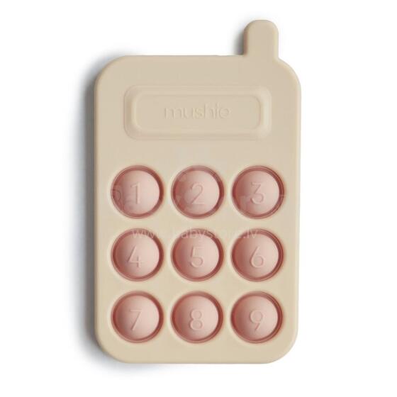 Mushie Phone Press Toy Art.2860019 Augstākas kvalitātes - silikona grabulis motorikai (100% dabisks)