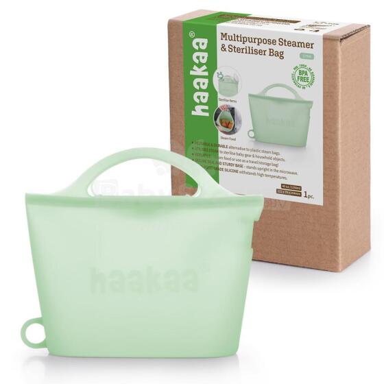 Haakaa Multipurpose Steamer & Steriliser Bag  Art.UTE102-LE Lime Многоцелевой пакет для стерилизации и пароварки ,1 шт.  1250 мл