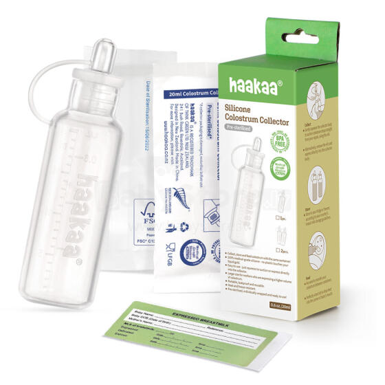 Haakaa Silicone Colostrum Collector  Art.MHK157  Силиконовый контейнер для сбора молозива ,1 шт,20 мл