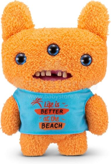 Fuggler Vacay Vibes by ZURU Smieklīga, neglīta briesmoņa plīša kolekcijas rotaļlieta - Reek-O - oranža, bērnu mīkstā rotaļlieta