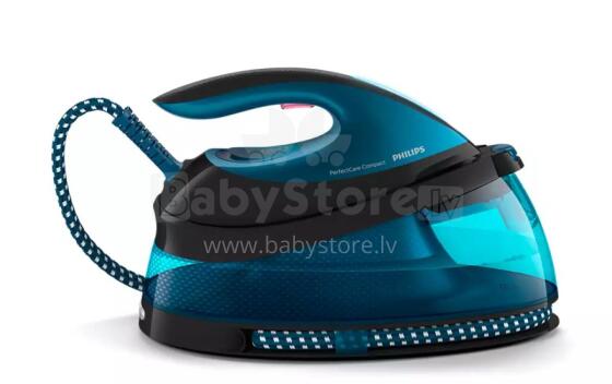 PHILIPS PerfectCare Compact Tvaika ģeneratora gludeklis (zils)