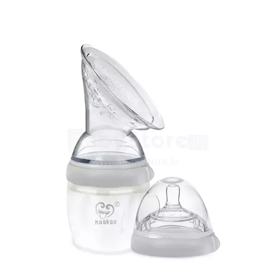 Haakaa Breast Pump Gen.3 Art.GBHK022-G Grey Mолокоотсос для сбора грудного молока +соска для кормления,160мл