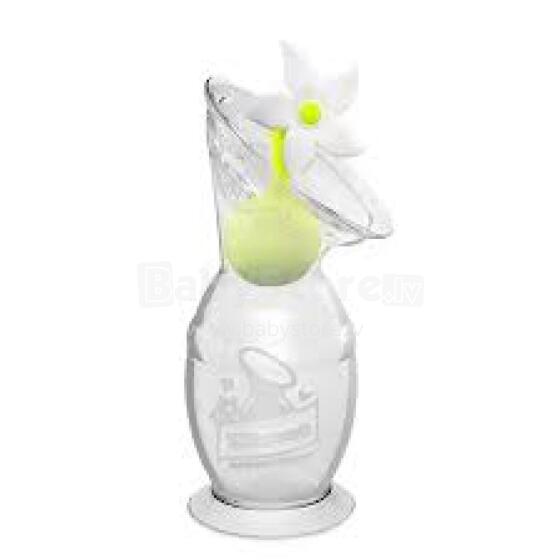 Haakaa Breast Pump Flower Stopper Gen.2 Art.GBHK011-W Mолокоотсос для сбора грудного молока с цветочным стопором,150мл