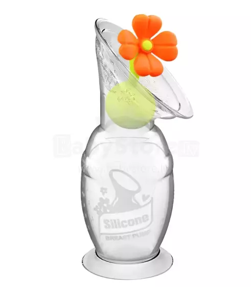 Haakaa Breast Pump Flower Stopper Gen.2 Art.GBHK011-O Mолокоотсос для сбора грудного молока с цветочным стопором,150мл