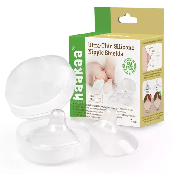 Haakaa  Nipple Shield L Art.MHK003-L Krūšu uzgalis (2 gab.) izmers L,24mm