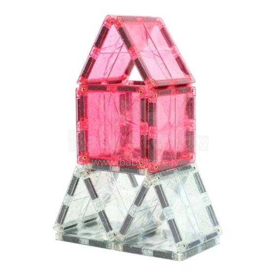 Glitter Tiles Pack - Transparent / Pink (16 pieces)