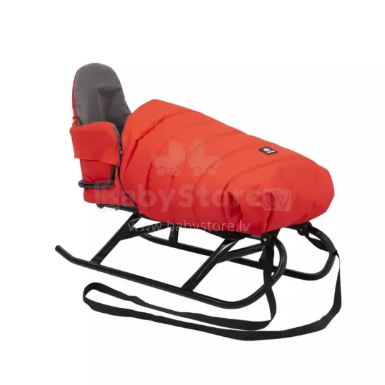 Kunert Sledge Flo  Art.264436 Red Детские санки на прочной раме (без ручки) с тёплым спальным мешком
