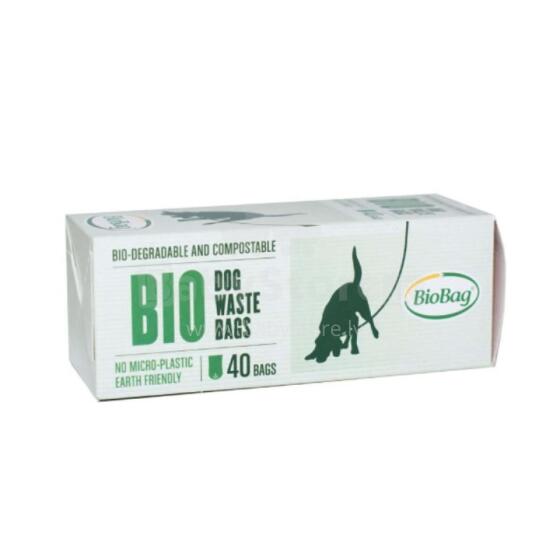 BioBag Dog on roll Art.264587 Пакеты для собачьих экскрементов компостируемые  в рулоне (40 шт. в рулоне) 21 мкр. 22x32 см, черные