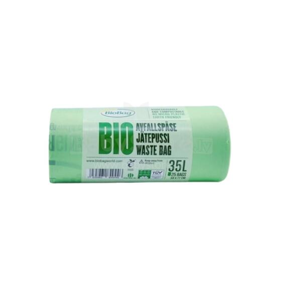 Компостируемые мусорные пакеты BioBag 35L Special (25 шт. в рулоне) 23мкр. 58х77см зелёные