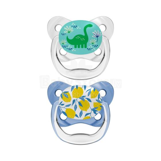 DR.BROWN'S Silicone Pacifier PreVent BUTTERFLY, for ages 6 to 18 months, 2 pcs, blue