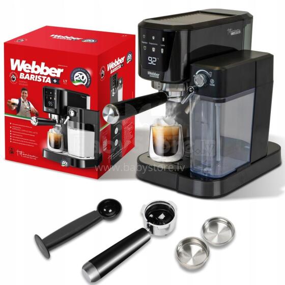 Spiediena kafijas automāts pusautomātiskais portafilters WEBBER L7