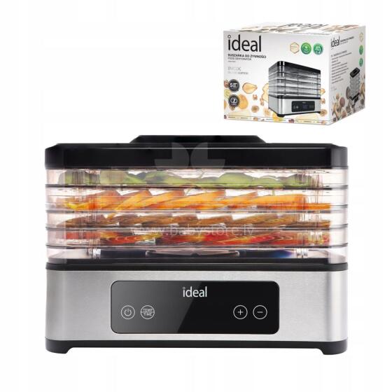 Large Food Dehydrator for Mushrooms Fruits Vegetables IDEAL INOX + Convection 400W + Timer