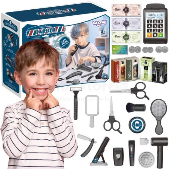 WOOPIE Barber Hairdressing Set for Kids Styling Salon 24pcs