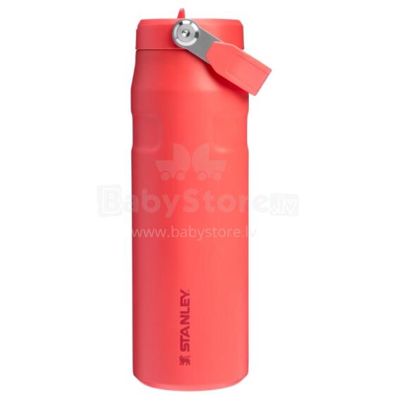 Termopudele ar salmiņu The IceFlow Bottle Flip Straw 2.0 0,7L koraļu sarkanoranža