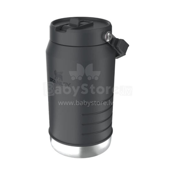 Termopudele ar salmiņu The IceFlow Flip Straw 2.0 Jug 1,90L melna 2.0