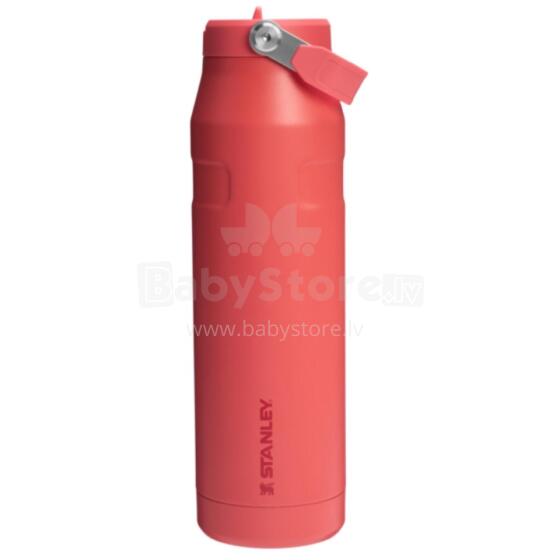 Termopudele ar salmiņu The IceFlow Bottle Flip Straw 2.0 1,06L koraļu sarkanoranža