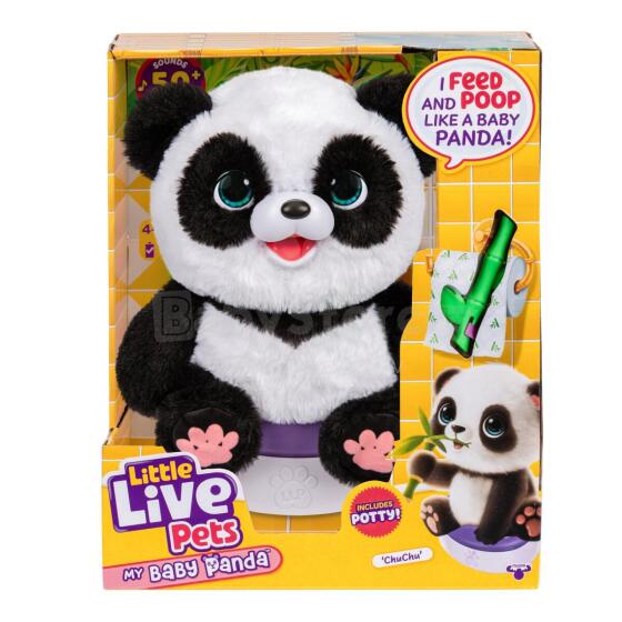 LITTLE LIVE PETS Interaktīva plīša rotaļlieta My Baby Panda, 25 cm