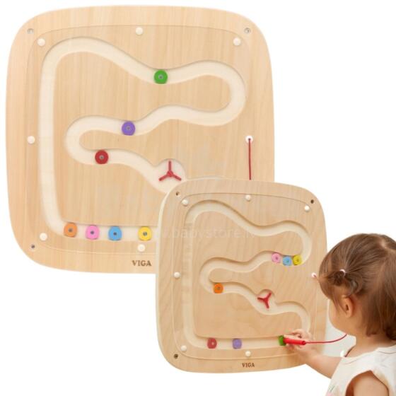 VIGA Wooden Sensory Manipulative Board Gravity Flow