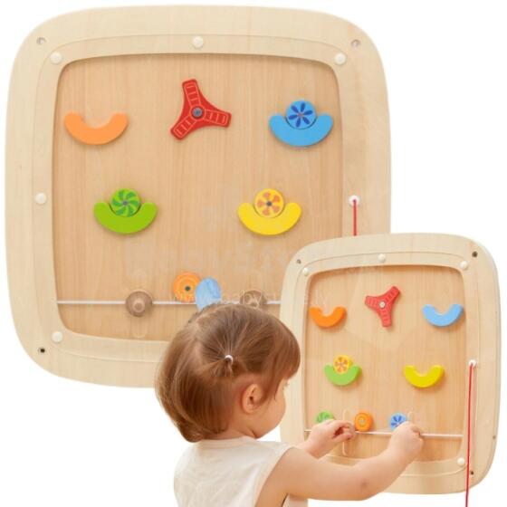 VIGA Wooden Sensory Activity Board Pinball Game