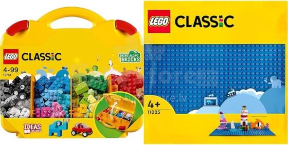 Lego Classic Starter Case Art.10713/11025  Конструктор для творчества+ основание,213 шт