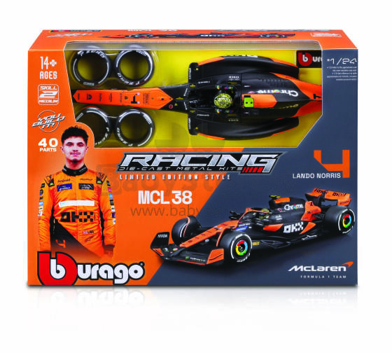 BBURAGO 1:24 assemble auto F1 McLaren MCL38, 18-28511